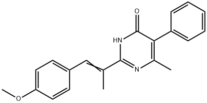 2-[2-(4-methoxyphenyl)-1-methylvinyl]-6-methyl-5-phenyl-4(3H)-pyrimidinone Structure