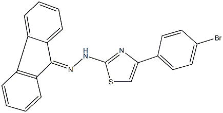 9H-fluoren-9-one [4-(4-bromophenyl)-1,3-thiazol-2-yl]hydrazone Structure