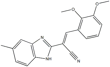 3-(2,3-dimethoxyphenyl)-2-(5-methyl-1H-benzimidazol-2-yl)acrylonitrile Struktur