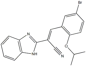 2-(1H-benzimidazol-2-yl)-3-(5-bromo-2-isopropoxyphenyl)acrylonitrile Structure
