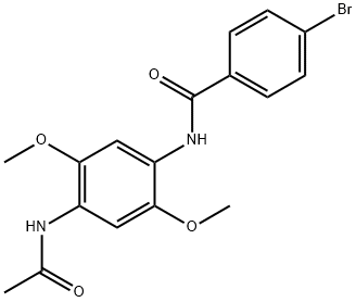 N-[4-(acetylamino)-2,5-dimethoxyphenyl]-4-bromobenzamide Structure