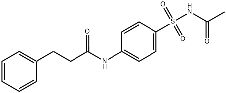 N-{4-[(acetylamino)sulfonyl]phenyl}-3-phenylpropanamide Struktur