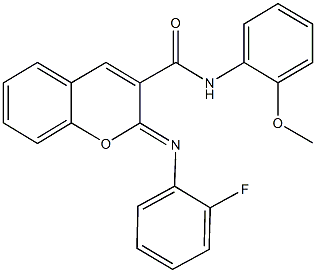 2-[(2-fluorophenyl)imino]-N-(2-methoxyphenyl)-2H-chromene-3-carboxamide Structure