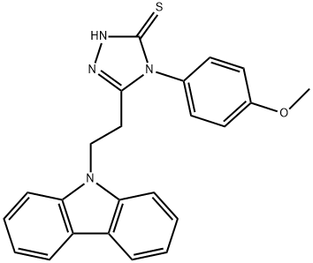 5-[2-(9H-carbazol-9-yl)ethyl]-4-(4-methoxyphenyl)-4H-1,2,4-triazole-3-thiol Structure