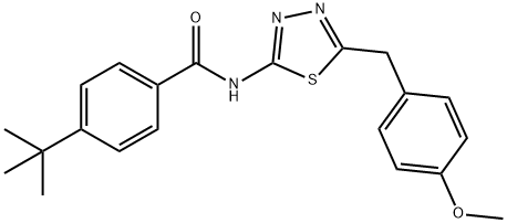 328561-02-0 4-tert-butyl-N-[5-(4-methoxybenzyl)-1,3,4-thiadiazol-2-yl]benzamide