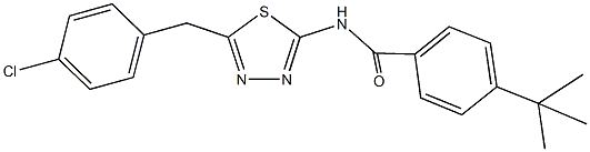 4-tert-butyl-N-[5-(4-chlorobenzyl)-1,3,4-thiadiazol-2-yl]benzamide Structure