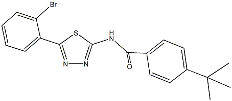 N-[5-(2-bromophenyl)-1,3,4-thiadiazol-2-yl]-4-tert-butylbenzamide,328561-22-4,结构式