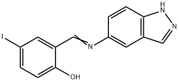 2-[(1H-indazol-5-ylimino)methyl]-4-iodophenol Structure