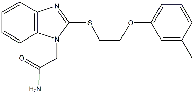 2-(2-{[2-(3-methylphenoxy)ethyl]sulfanyl}-1H-benzimidazol-1-yl)acetamide|