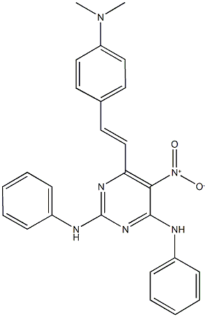 2,4-dianilino-6-{2-[4-(dimethylamino)phenyl]vinyl}-5-nitropyrimidine Structure
