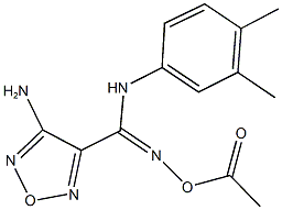 N'-(acetyloxy)-4-amino-N-(3,4-dimethylphenyl)-1,2,5-oxadiazole-3-carboximidamide Struktur