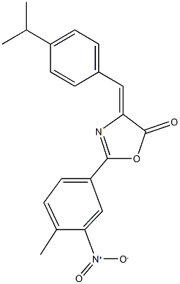 2-{3-nitro-4-methylphenyl}-4-(4-isopropylbenzylidene)-1,3-oxazol-5(4H)-one 结构式