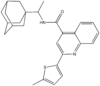 N-[1-(1-adamantyl)ethyl]-2-(5-methyl-2-thienyl)-4-quinolinecarboxamide Struktur