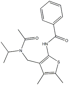 N-(3-{[acetyl(isopropyl)amino]methyl}-4,5-dimethyl-2-thienyl)benzamide Struktur