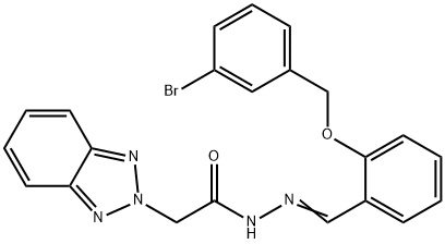 2-(2H-1,2,3-benzotriazol-2-yl)-N'-{2-[(3-bromobenzyl)oxy]benzylidene}acetohydrazide Struktur