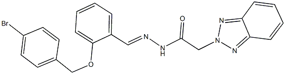 2-(2H-1,2,3-benzotriazol-2-yl)-N'-{2-[(4-bromobenzyl)oxy]benzylidene}acetohydrazide Structure