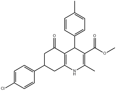 329066-24-2 methyl 7-(4-chlorophenyl)-2-methyl-4-(4-methylphenyl)-5-oxo-1,4,5,6,7,8-hexahydro-3-quinolinecarboxylate