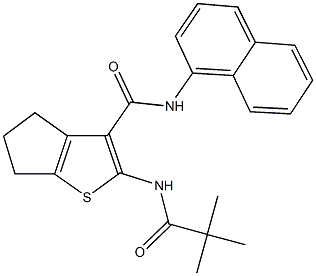 329066-73-1 2-[(2,2-dimethylpropanoyl)amino]-N-(1-naphthyl)-5,6-dihydro-4H-cyclopenta[b]thiophene-3-carboxamide