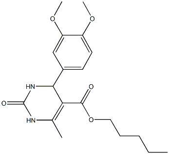 pentyl 4-(3,4-dimethoxyphenyl)-6-methyl-2-oxo-1,2,3,4-tetrahydro-5-pyrimidinecarboxylate,329072-93-7,结构式