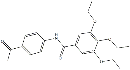 N-(4-acetylphenyl)-3,4,5-triethoxybenzamide Struktur