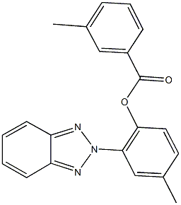2-(2H-1,2,3-benzotriazol-2-yl)-4-methylphenyl 3-methylbenzoate Structure