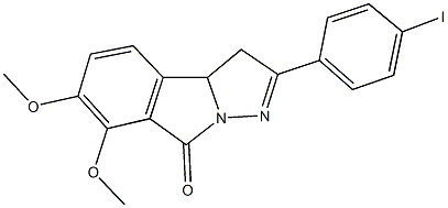 2-(4-iodophenyl)-6,7-dimethoxy-3,3a-dihydro-8H-pyrazolo[5,1-a]isoindol-8-one Structure