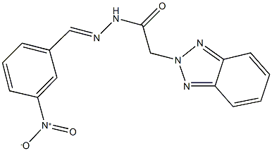 2-(2H-1,2,3-benzotriazol-2-yl)-N'-{3-nitrobenzylidene}acetohydrazide Structure