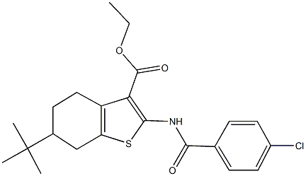 329222-67-5 ethyl 6-tert-butyl-2-[(4-chlorobenzoyl)amino]-4,5,6,7-tetrahydro-1-benzothiophene-3-carboxylate