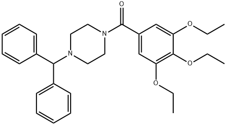 1-benzhydryl-4-(3,4,5-triethoxybenzoyl)piperazine Structure