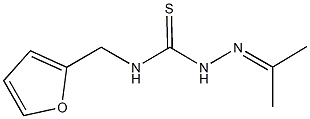 acetone N-(2-furylmethyl)thiosemicarbazone Structure