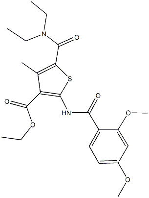 ethyl 5-[(diethylamino)carbonyl]-2-[(2,4-dimethoxybenzoyl)amino]-4-methyl-3-thiophenecarboxylate Structure