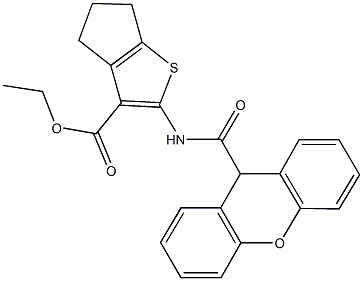 329737-94-2 ethyl 2-[(9H-xanthen-9-ylcarbonyl)amino]-5,6-dihydro-4H-cyclopenta[b]thiophene-3-carboxylate