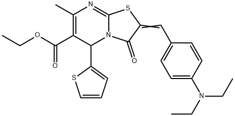 329740-08-1 ethyl 2-[4-(diethylamino)benzylidene]-7-methyl-3-oxo-5-(2-thienyl)-2,3-dihydro-5H-[1,3]thiazolo[3,2-a]pyrimidine-6-carboxylate