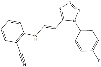 2-({2-[1-(4-fluorophenyl)-1H-tetraazol-5-yl]vinyl}amino)benzonitrile|