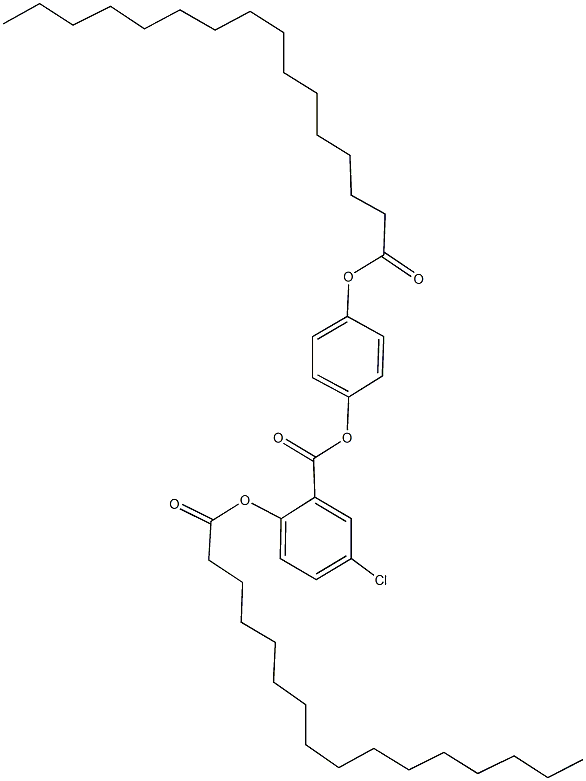 4-(palmitoyloxy)phenyl 5-chloro-2-(palmitoyloxy)benzoate Struktur