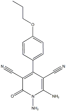 1,6-diamino-2-oxo-4-(4-propoxyphenyl)-1,2-dihydro-3,5-pyridinedicarbonitrile Structure