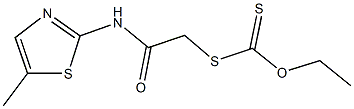 O-ethyl S-{2-[(5-methyl-1,3-thiazol-2-yl)amino]-2-oxoethyl} dithiocarbonate Structure