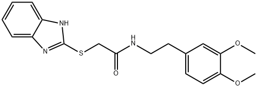 2-(1H-benzimidazol-2-ylsulfanyl)-N-[2-(3,4-dimethoxyphenyl)ethyl]acetamide Structure