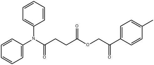2-(4-methylphenyl)-2-oxoethyl 4-(diphenylamino)-4-oxobutanoate Struktur