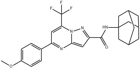 N-(1-adamantyl)-5-(4-methoxyphenyl)-7-(trifluoromethyl)pyrazolo[1,5-a]pyrimidine-2-carboxamide|