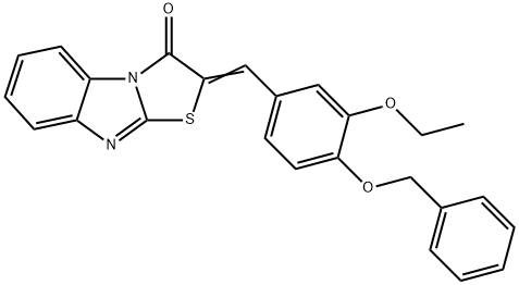 2-[4-(benzyloxy)-3-ethoxybenzylidene][1,3]thiazolo[3,2-a]benzimidazol-3(2H)-one,330202-94-3,结构式