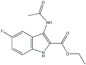 ethyl 3-(acetylamino)-5-fluoro-1H-indole-2-carboxylate Structure