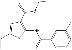 330460-18-9 ethyl 5-ethyl-2-[(3-methylbenzoyl)amino]-3-thiophenecarboxylate