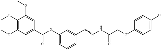 330572-06-0 3-{2-[(4-chlorophenoxy)acetyl]carbohydrazonoyl}phenyl 3,4,5-trimethoxybenzoate