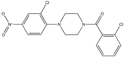 1-(2-chlorobenzoyl)-4-{2-chloro-4-nitrophenyl}piperazine Structure