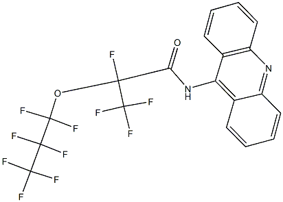 N-(9-acridinyl)-2,3,3,3-tetrafluoro-2-(1,1,2,2,3,3,3-heptafluoropropoxy)propanamide Struktur