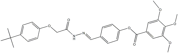 330821-48-2 4-{2-[(4-tert-butylphenoxy)acetyl]carbohydrazonoyl}phenyl 3,4,5-trimethoxybenzoate
