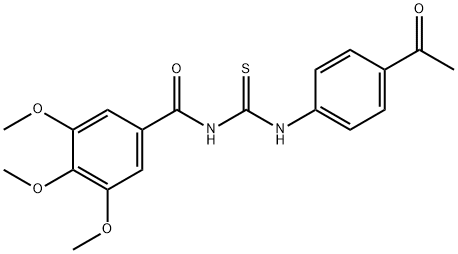 N-(4-acetylphenyl)-N'-(3,4,5-trimethoxybenzoyl)thiourea Structure