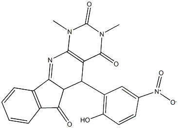 5-{2-hydroxy-5-nitrophenyl}-1,3-dimethyl-5,5a-dihydro-1H-indeno[2',1':5,6]pyrido[2,3-d]pyrimidine-2,4,6(3H)-trione|