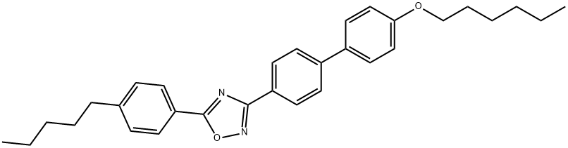 3-[4'-(hexyloxy)[1,1'-biphenyl]-4-yl]-5-(4-pentylphenyl)-1,2,4-oxadiazole,330836-22-1,结构式